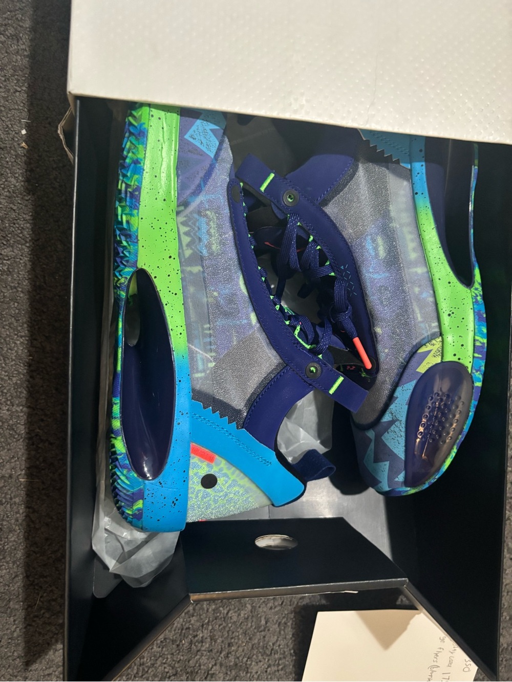 Nike Men’s Basketball Sneakers in Blue and Green